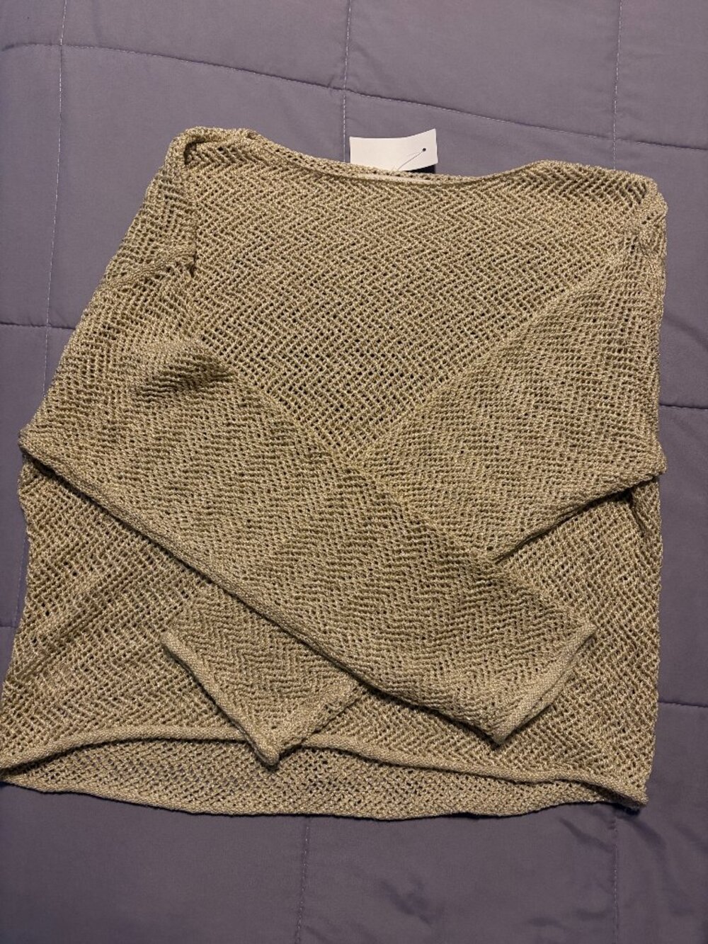 Loft Shimmer Open Stitch Boatneck Sweater